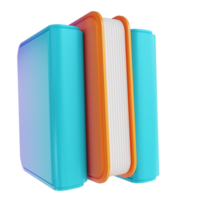 3D illustration colorful book png