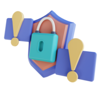 3D illustration security alarm png