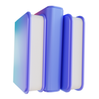 livre coloré d'illustration 3d png