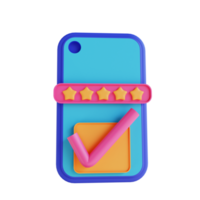 3D illustration mobile password check png