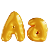 3d illustration balloon alphabet A png