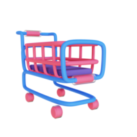 3D illustration cart png