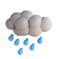 3D illustration heavy rain png