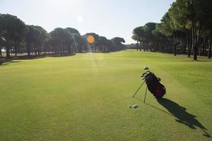 golf bag on course photo