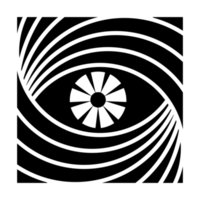 eye illustration, black and white eye icon. png