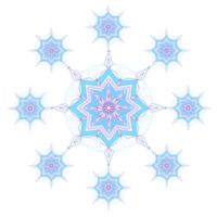 fiocco di neve stella sagomato illustrazione png
