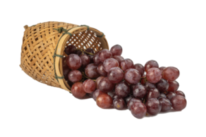 grappe de raisins rouges mûrs et juteux isolé sur fond blanc png