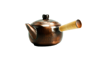 Copper teapot isolated on a white background png