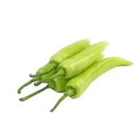 pimentas de banana verde frescas ou pimentões isolados em um fundo branco png