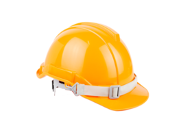 casco de seguridad de plástico naranja o proyecto de seguridad de concepto de casco de construcción de obreros como ingeniero,aislado sobre fondo blanco