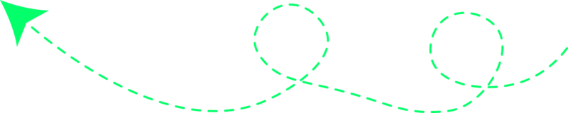 flecha de línea discontinua png