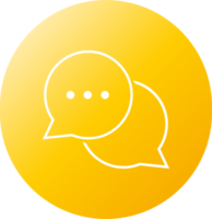 Chat, Message  Gradient Icon Button png