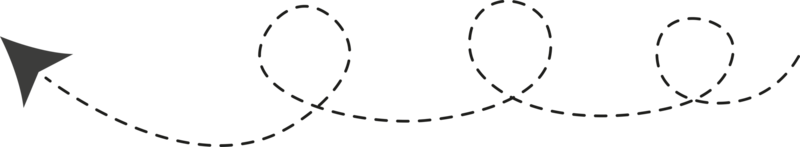 flecha de línea discontinua png