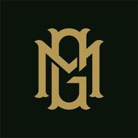 Monogram Initial Letter GM MG Logo Design. Business Initial Icon Vector