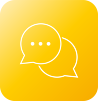 Chat, Message  Gradient Icon Button png