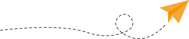 ruta de avión de papel de línea discontinua png