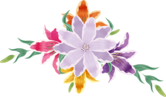 flores y hojas png