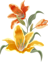 flores e folha png