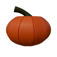 3d rendering of halloween pumpkin minimal background design element png