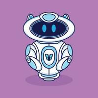 Funny future robot. Technology concept. Simple premium design vector