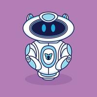 Funny future robot. Technology concept. Simple premium design vector