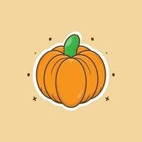 Fresh pumpkin. Halloween concept. Simple premium design vector