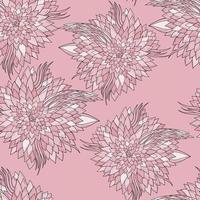 Seamless floral background with abstract patterns of peonies vector