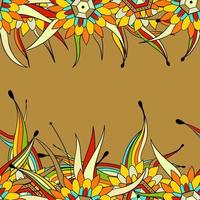 Seamless background with falling autumn leaves. Greeting card for your design vector