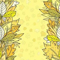 Seamless background with falling autumn leaves. Greeting card for your design vector