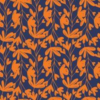 Seamless botanical pattern with leaves vector