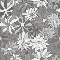 Floral seamless pattern with leaves, flowers and berries. vector