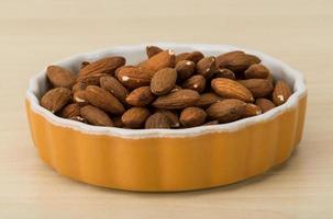 Almond nuts in a bowl photo