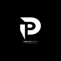 Letter P P negative space modern monogram logo vector