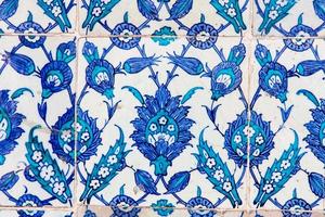 azulejo azul turco foto