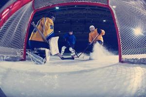 portero de hockey sobre hielo foto