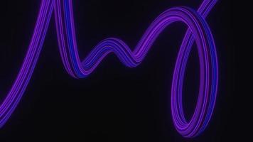 Abstract colorful neon glowing light background. Speed light illuminated. Florescent on the dark scene. Curvy moving line shape. 3D render. photo