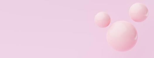 3d render of pastel ball, soaps bubbles, blobs that floating on the air isolated on pastel background. Abstract scene. photo