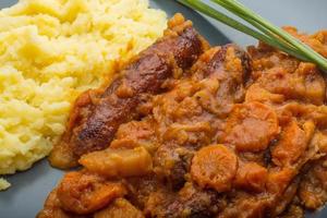 Dublin coddle on the plate photo