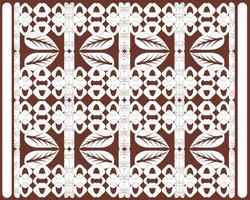 Batik Pattern White and Red Color vector