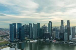 vista del horizonte de la ciudad de singapur foto