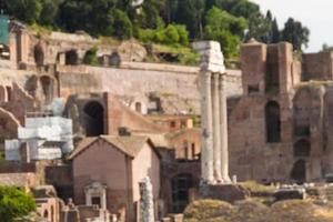 Building ruins and ancient columns  in Rome, Italy photo