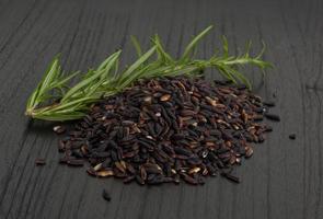 Raw wild rice photo