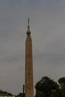 Rome, Italy, 2022 - Monument at Piazza del Popolo, Rome, Italy. photo