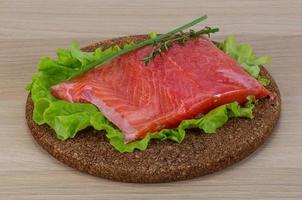 Raw salmon fillet photo