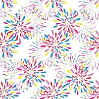 Simple doodle fireworks seamless pattern design. vector