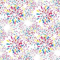 Simple doodle fireworks seamless pattern design. vector