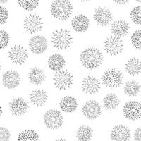 Simple doodle fireworks seamless pattern design. vector