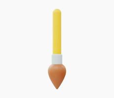 3d Realistic Paintbrush Icon vector illustration.