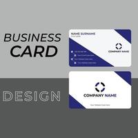 Stylish Blue Business Card Design vector