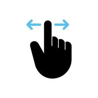 Finger gesture swipe left and right, Vector, Illustration. vector